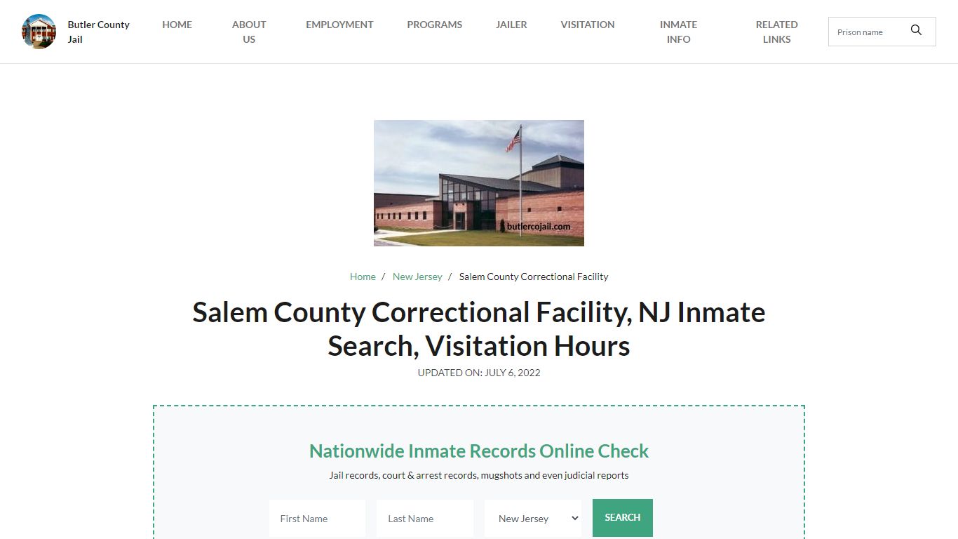 Salem County Correctional Facility, NJ Inmate Search ...