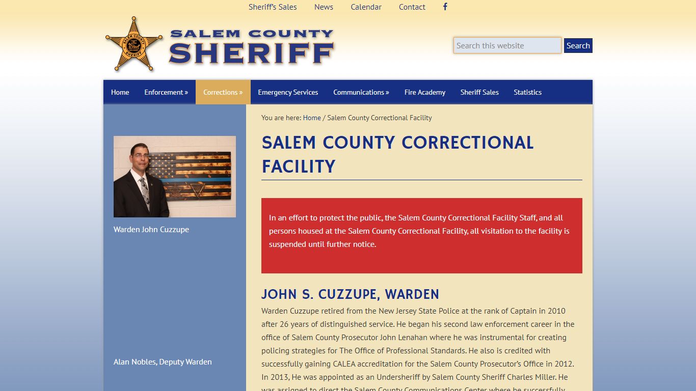 Salem County Correctional Facility - Salem County Sheriff ...